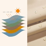 thumbnail of Parasol double 4,6x2,6 m avec LED solaire intégré, manivelle et double toit ventilé, idéal pour jardin, piscine et terrasse - ALISEO
