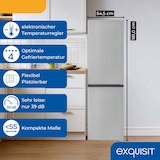 thumbnail of Exquisit Kühl-Gefrierkombination, Kühlschrank mit Gefrierfach, 247 Liter, No-Frost, 4-Sterne-Gefrierfach, KGC5250-85-NF-040D inoxlook