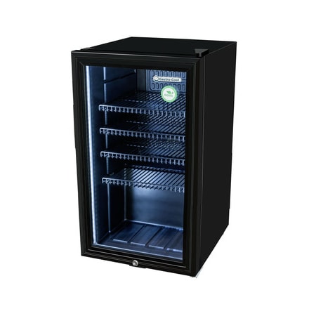 Gastro-Cool - Flaschenkühlschrank mit Glastür - Gastronomie - Bar - schwarz - LED - KW90