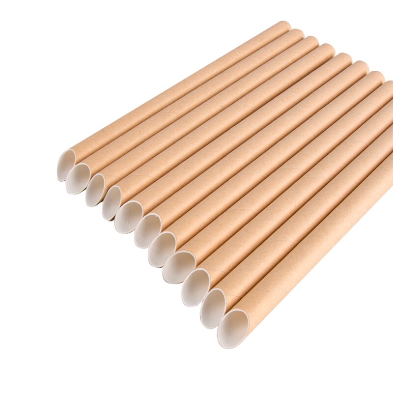 HOSTELBIO Pajitas de papel bio kraft extra-gruesas 210x12 mm. | Caja 2500 unidades