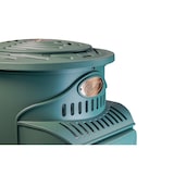 thumbnail of Stufa a gas in ghisa originale 3400W VERDE opaco effetto fuoco Provenza + connessioni