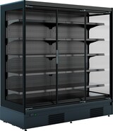 thumbnail of Wandkühlung OKAPI | 2x Glastür + LED | HxBxT 204x131x88cm | -1/+5°C | Schwarz | + CHEFGASTRO Geschirrtuch