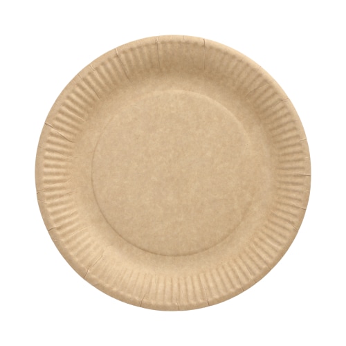 20 Teller, Pappe "pure" rund Ø 23 cm braun