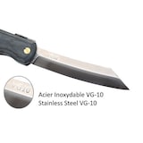 thumbnail of Couteau de Poche Pliant Higonokami Warikomi Lame VG-10 Bois Stratifié Bleu Nagao Kanekoma