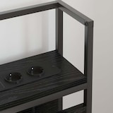 thumbnail of vidaXL Stauraum-Kopfteil mit Regal Schwarze Eiche 90 cm Holzwerkstoff