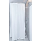 thumbnail of Textil Duschvorhang Weiss 200x220 cm mit Gardinenband und Haken Gardine Fenstervorhang