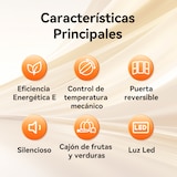 thumbnail of Frigorífico Dos Puertas VOK - 206L, 145cm, LED, Blanco EVR-206DEW