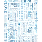 thumbnail of Garcia de Pou 1000 Unità - Carta Antigrasso Fast Food 'Parole' 35 G/M2 28X34 Cm Blu Pergamana Antigrassi
