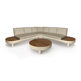 thumbnail of Now's Home - Salon de jardin d'angle aluminium  sable coussin en oléfine  panama