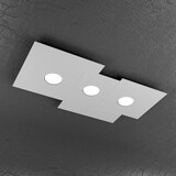 thumbnail of Toplight 3-flammige rechteckige Deckenleuchte mit Platte und GX53-Fassung, graue Struktur, modernes Design 65x37x3cm