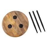 thumbnail of Beistelltisch Holz rund Couchtisch Wohnzimmer Tisch Metalbeine Holzplatte massiv : Durchmesser 50 - Höhe 48 cm