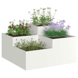 thumbnail of vidaXL Gartenblumentopf Weiß 80 x 80 x 48 cm Stahl