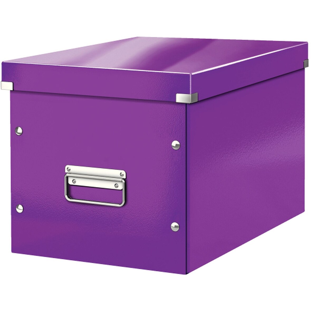 Archivbox Click & Store Cube L Hartpappe violett Packung mit 6 Stück