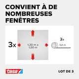 thumbnail of INSECT STOP H&L Fly Screen Windows - Moustiquaire pour fenêtre - avec ruban crochet, pouvant être coupé à la taille - 3x 130 cm x 150 cm - Blanc
