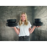 thumbnail of Palmer KIRYU Porzellan-Geschirrset 6 Personen, modernes Tafelservice 24-teilig, Kombiservice Porzellan, Geschirrset Dunkelblau