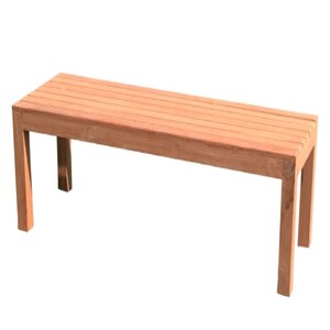 Lex Premium Teak Wartebank Gartenbank Sitzbank Parkbank Holzbank nachhaltig 180cm : 180 cm