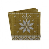 thumbnail of MANK Airlaid Serviette Mick in Gold-Schwarz, 40 x 40 cm, 50 Stück - Weihnachten Eiskristalle