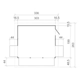 thumbnail of Quiosco de madera M150B – 303 x 199 cm – 6 m²