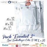 thumbnail of Pack Essentiel 3 Sac’Emballages Colis S/M/L x 30