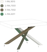 thumbnail of Ausziehbarer Tisch 90x180/284 cm Volantis Premium Walnussgestell 4/A
