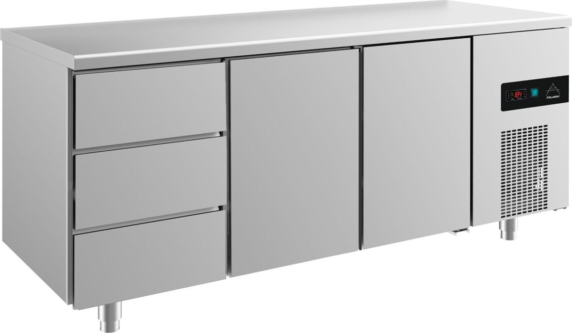 Gastro Kühltisch 3 Schubladen 2 Türen Umluftkühlung 1865x700x850mm -2/+8°C 474L