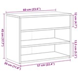 thumbnail of vidaXL Schuhbank Altholz-Optik 60x30x45 cm Holzwerkstoff