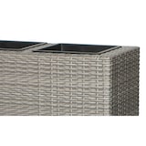 thumbnail of METRO PROFESSIONAL Blumentopf/Raumtrenner mit 3 Pflanzeinsätze Barbados, Polyrattan, steingrau