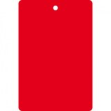 thumbnail of Kollianhänger, blanko, rot, Kunststoff, 1 Befestigungsloch, 64x120mm, 500/VE