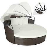 thumbnail of tectake divano prendisole in alluminio e rattan - marrone misto - 403424