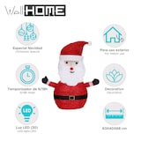 thumbnail of WellHome - Pai Natal 3D com LEDs Branco Quente 63x40x68cm