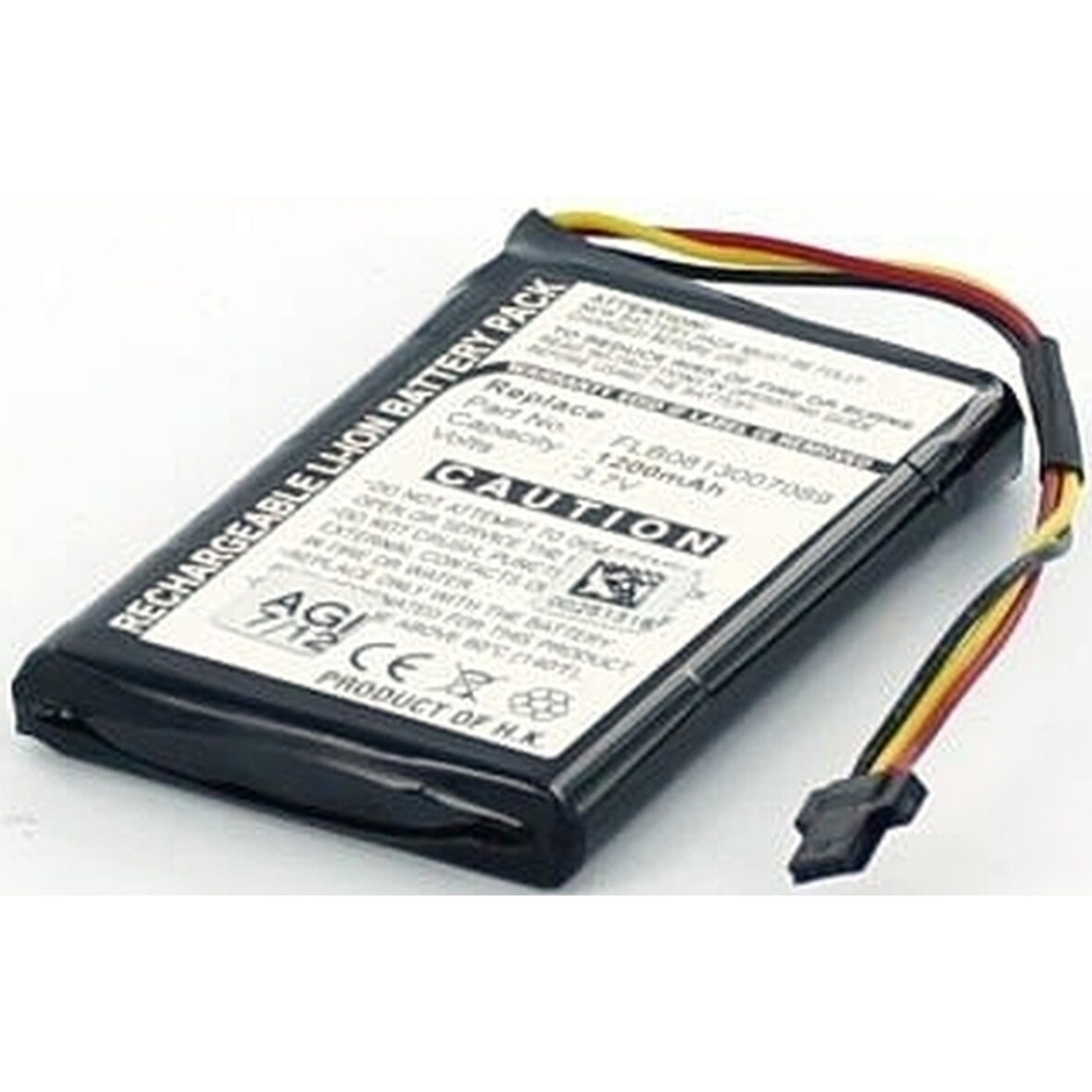 Akku für Tomtom One XL Europe Traffic Li-Ion 3,7 Volt 1200 mAh schwarz