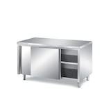 thumbnail of Tavolo armadiato con scorrevoli, senza alzatina posteriore. Prof. 70  - 200x70x85h