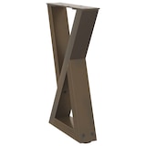thumbnail of Helloshop26 - Set aus 2 verstellbaren Couchtischbeinen 28 x 42–43,3 cm modernes Design Stahl natur 02_0056985