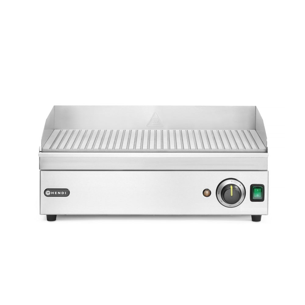 HENDI Grillplatte gerillt,  Kitchen Line, 220-240V/2400W, 527x404x(H)233mm