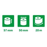 thumbnail of Exacompta 40346E 50x Additionsrolle 57mm x 20m, 1-lagig, Offset extraweiß 60g - Weiß