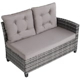 thumbnail of tectake Conjunto de ratán Catania  gris - 404250