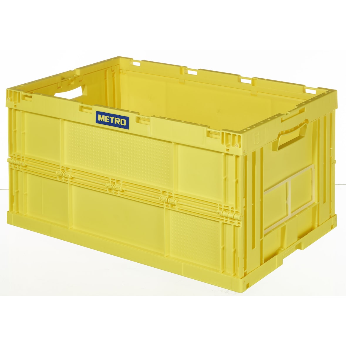 METRO Professional Eurobox, PP, 60 x 40 x 32 cm, 59 L, klappbar, mit Handgriff, max. Produktbelastung 20 kg, gelb