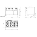 thumbnail of HR FAINCA Cocina A Gas Serie 750 Con Horno A Gas - 6 Quemadores 3X6.8Kw Y 3X8.5Kw - Sobre Horno Gn2/1 7Kw - 1200X750X880 C6F750H