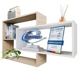 thumbnail of Wandregal Natur/Weiß Bücherregal Holz Hängeregal Schweberegal