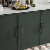 thumbnail of Edelstahl Möbelgriff Lochabstand 128mm Schrankgriff Bügelgriff rund Ø8mm modern