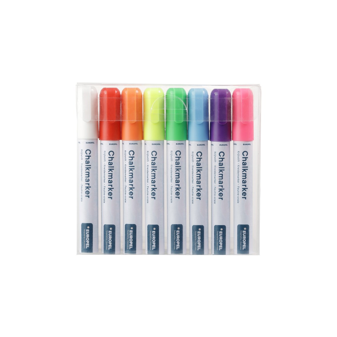 Marqueur craie 1-6mm couleurs assorties étui PVC 8 pcs, 356502