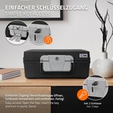 thumbnail of ECD Germany Dokumentenbox DIN A4, 39×33×16 cm (7 L) – feuerfest & wasserdicht, abschließbar (2 Schlüssel), Sicherheitskoffer/Geldkassette mit Griff