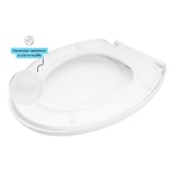 thumbnail of Sedile Wc Copri Water Tavoletta Vaso Universale Bianco Polipropilene PP Sistema Soft Closing Bagno, 1