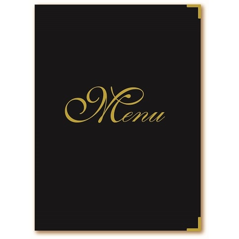 BEQUET Carte menus 'ELITE' noir, marquage doré (Menu) Noir 23,3x31,9cm 3 pages x1