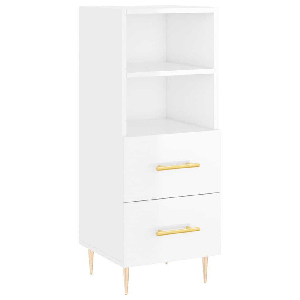 Helloshop26 - Buffet Sideboard Kommode Schrank Aufbewahrungseinheit Organizer für Küche Wohnzimmer Hochglanzlackierung 34,5 x 34 x 02_0030634
