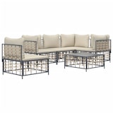thumbnail of vidaXL 6-tlg. Garten-Lounge-Set mit Kissen Anthrazit Poly Rattan