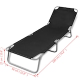 thumbnail of vidaXL Klappliege Pulverbeschichteter Stahl Schwarz