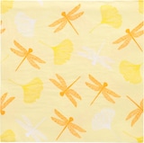 thumbnail of 200 Servietten, 3-lagig 1/4-Falz 40 cm x 40 cm gelb Ginko
