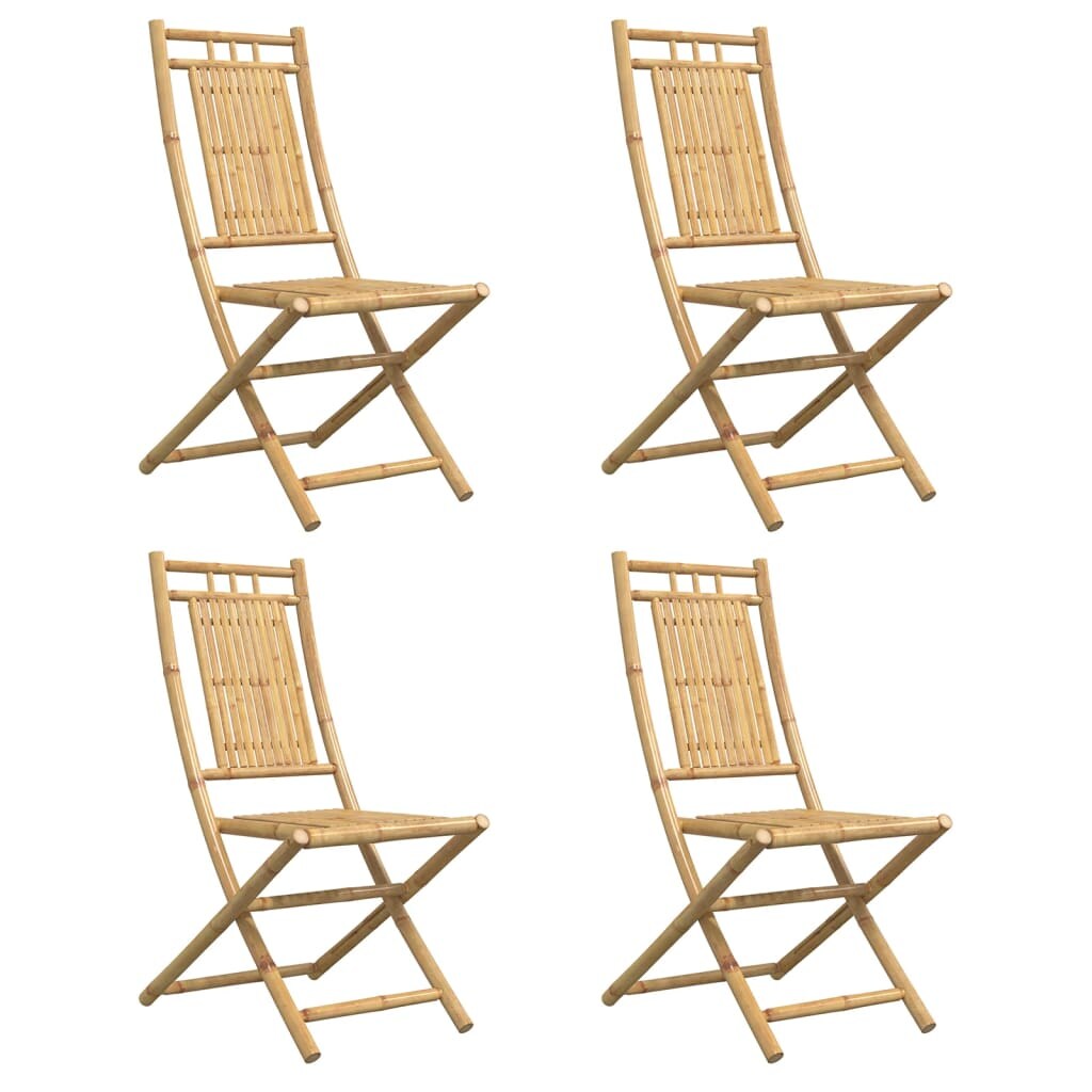 vidaXL Gartenstühle 4 Stk. Klappbar 46x66x99 cm Bambus