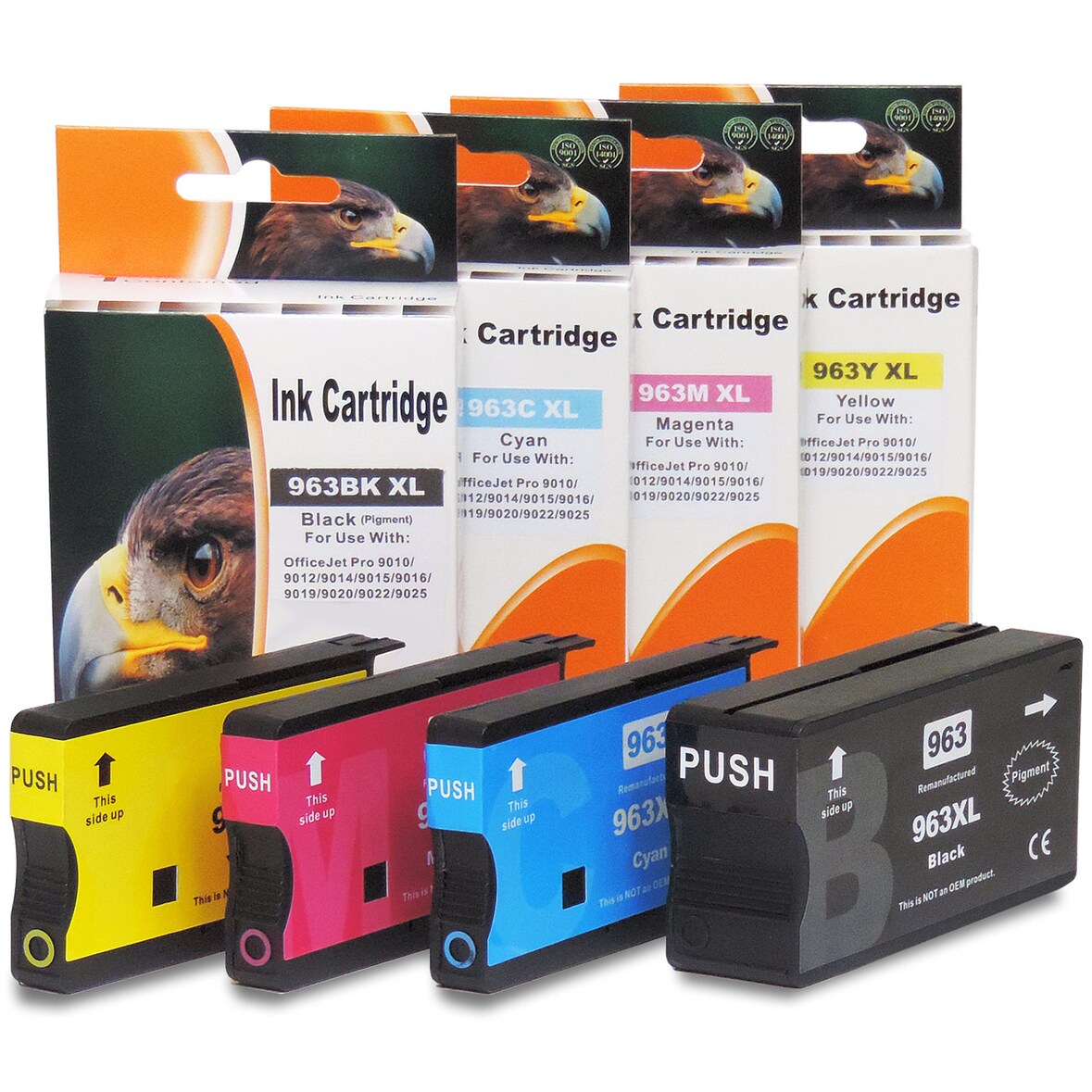 D&C HP 963XL Kompatibel 4er-Set Tintenpatronen für HP OfficeJet Pro 9016